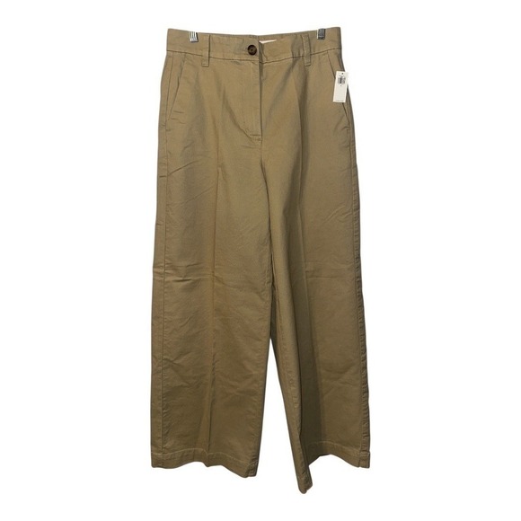 Old Navy Womens Extra High Waisted Super Wide Leg Khaki Chino Pants, Size 10 - Picture 2 of 9